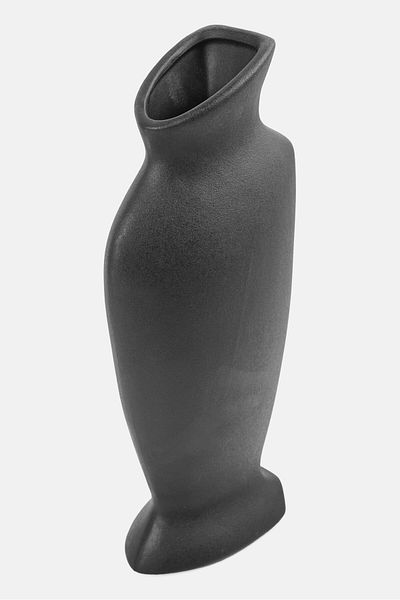 Muy Mucho Ceramic Vase Decor, Charcoal Grey