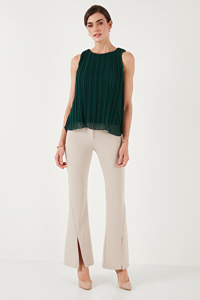 Lela Φόδρα με χοντρό λουράκι Standard Fit Crew λαιμόκοψη Μπλούζα σιφόν ΜΠΛΟΥΖΑ 611FB220