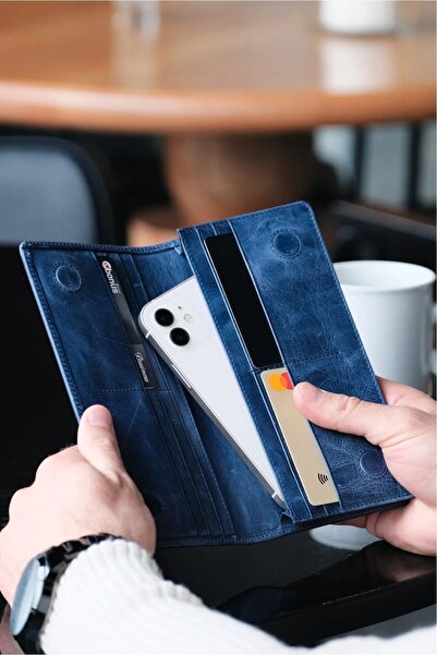 clawleather Portofel din piele cu compartiment pentru telefon