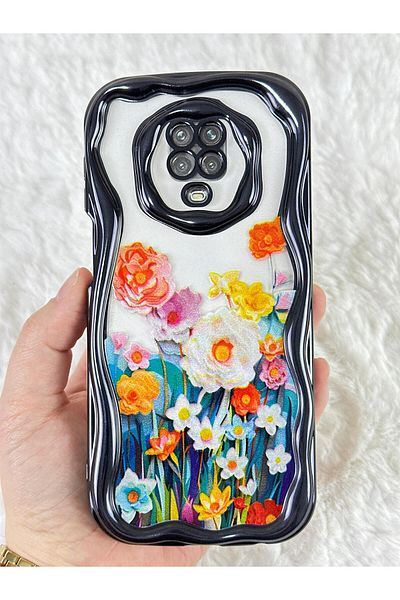 Vip Case Redmi Note 9 Pro / 9S - حافظة Bloss بتصميم أنيق وعصري مع حماية للكاميرا بتصميم زهرة ملونة