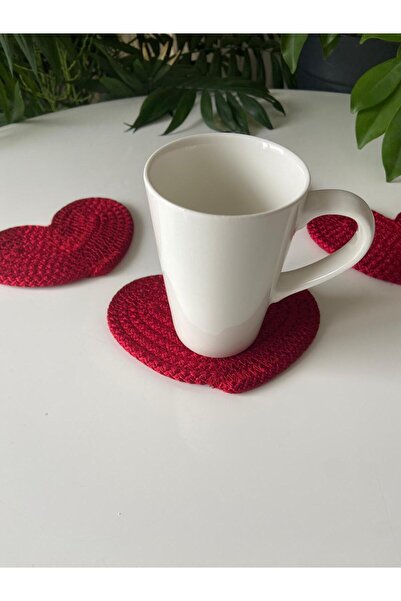 Nev Design Set of 4 Mini Supla Coasters for Valentine's Day - Heart Pattern