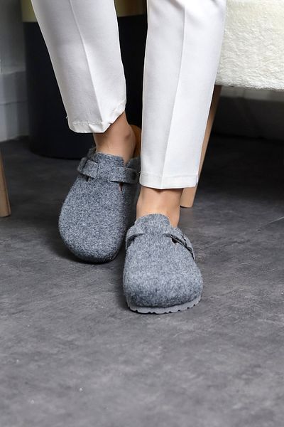 Land of Cork Papuci unisex din pâslă anatomică din lână cu talpă din plută naturală