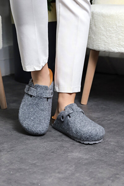 Land of Cork Unisex Anatomical Wool Felt Slippers with Natural Cork Sole