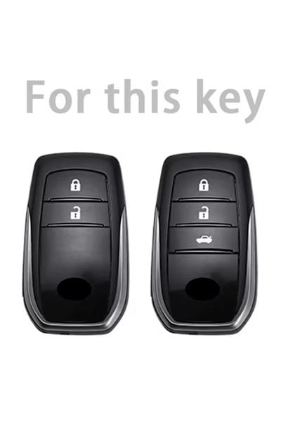 emii auto spare parts Toyota C-Hr Camry Corolla Cross Yaris Cross Prius Prado Rav4 Hilux Compatible Key Case Cover Smoked Color