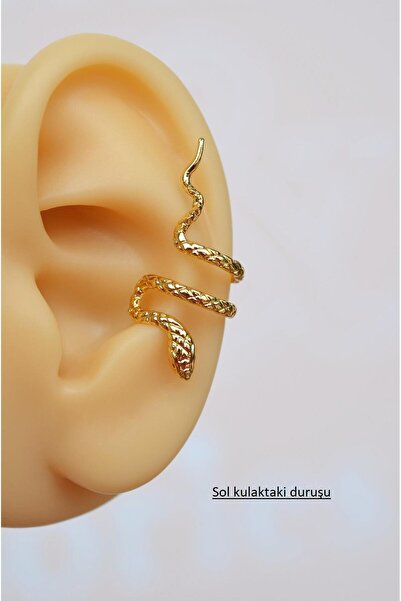 Sacce Scarves&Accessories Yılan Model Sıkıştırmalı Kıkırdak Küpe Earcuff