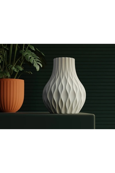 İB GLOBAL Vază albă - Vază elegantă - Vază cu aspect superb