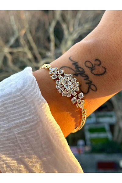 Modadiro Xp Flower Garden Gold Steel Bracelet