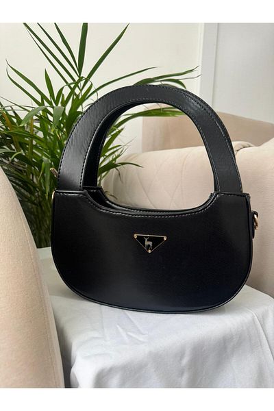 Moda Sekiz Geantă de umăr cu curea încrucișată model negru pentru femei