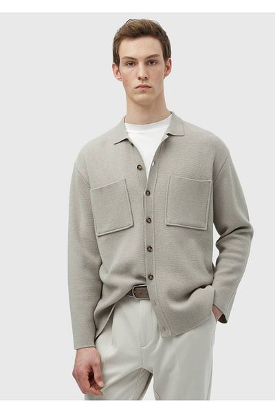Ramsey Jacquard-Cardigan aus Wollmischung mit Rollkragen