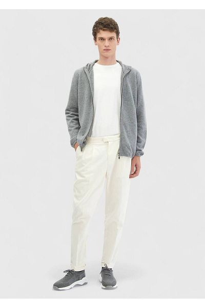 Ramsey Strickjacke aus 100 % Wolle mit Kapuze