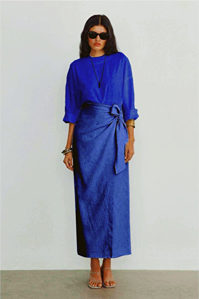 Avakado تنورة بلوزة من القماش المنسوج من الجزء العلوي والسفلي