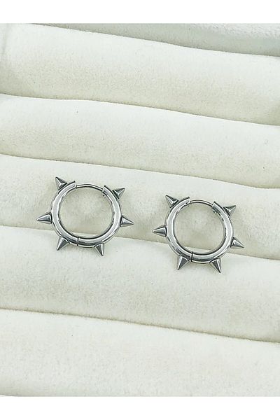 DS DİAMONDSHOP 1 cm Steel Earring Hoop Model - Byçkp- 202502820