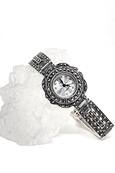 oya silver ساعة حجر ماركاسيت فضية