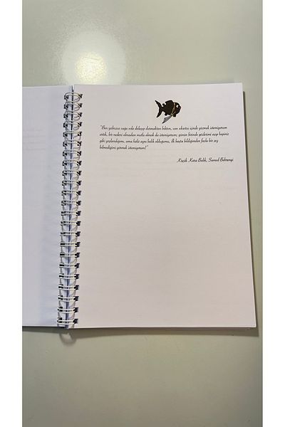 Handeto Kraft A5 Sun Themed 90Gr Spiral Unlined Notebook - Quote and Notepad