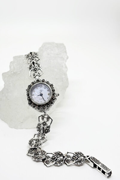 oya silver ساعة حجر ماركاسيت فضية