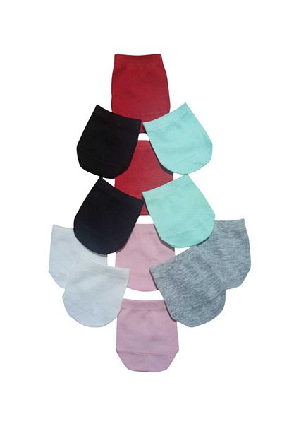 HAYEL 12 Pairs Multicolor Invisible Half Toe Women's Slipper Socks Seamless