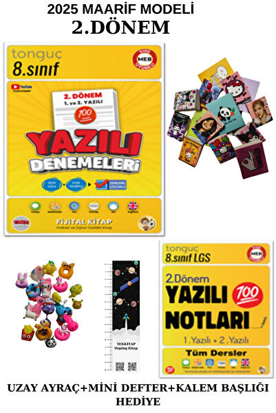 Tonguç Yayınları Tonguç 8. Sınıf Yazılı Notları ve Yazılı Denemeleri  2. Döne...
