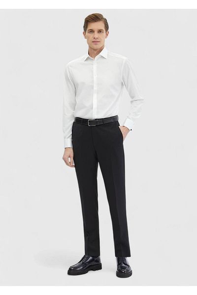 Ramsey Plain Regular Fit Non-iron Woven Classic 100% Cotton Shirt