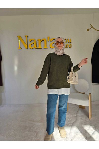 NANTİREA Soft Wool Knitwear Sweater Tunic
