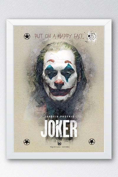 Saturn Joker Put On a Happy Face Πίνακας με κορνίζα - Πίνακας αφίσας ταινίας