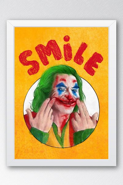 Saturn Joker Smile Pictură înrămată - Pictură poster de film