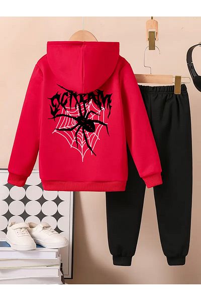 uyguntarz Cute Cat Printed Children's Comfortable Tracksuit Set