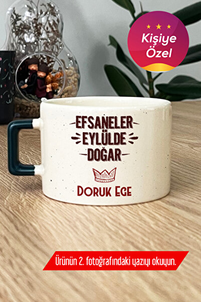 Hedizu Kişiye Özel Efsaneler Eylülde Doğar Lüks Fincan Koyu Yeşil Doğum Günü ...