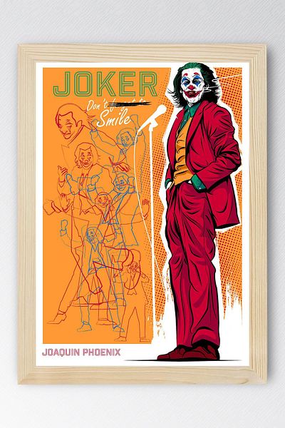 Saturn Joker Framed Painting - Movie Poster Painting