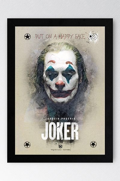 Saturn Joker Put On a Happy Face Pictură înrămată - Pictură poster de film
