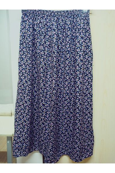 hoaryage Fusta de mama lungime maxi din tesatura de viscoza cu model cu talie elastica