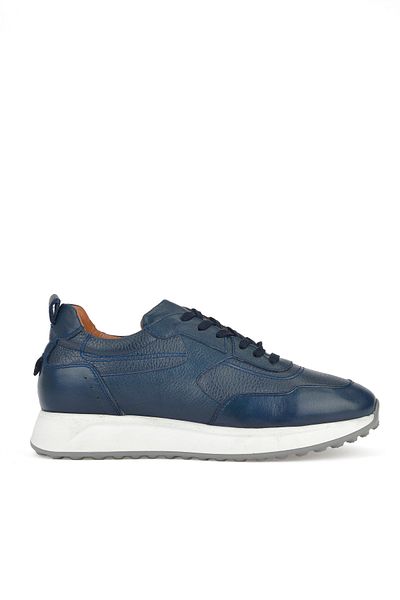 Ziya Ανδρικό Navy Blue Γνήσιο Δερμάτινο Sneaker - 1511026Z280