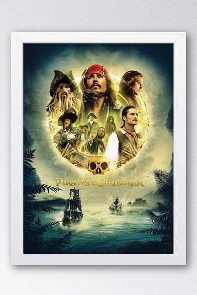 Saturn Pictură înrămatea piratilor din Caraibe - Pictură poster de film