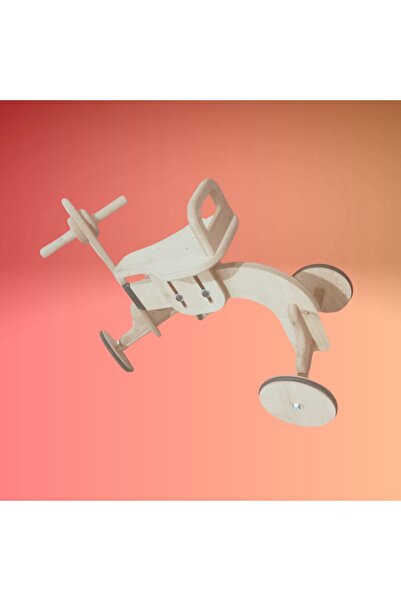 MukoToys Montessori Çocuk Denge Bisikleti 2-6 Yaş MDF At Başlık