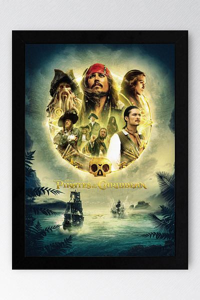 Saturn Pictură înrămatea piratilor din Caraibe - Pictură poster de film