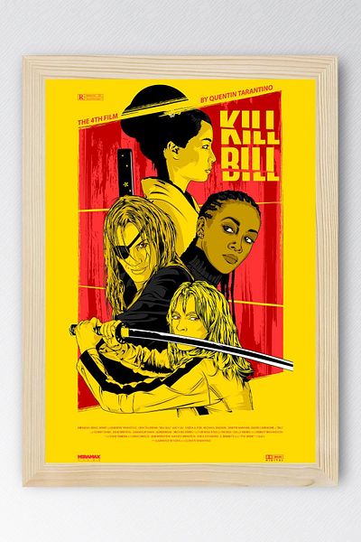 Saturn Kill Bill Framed Painting - Movie Poster Painting