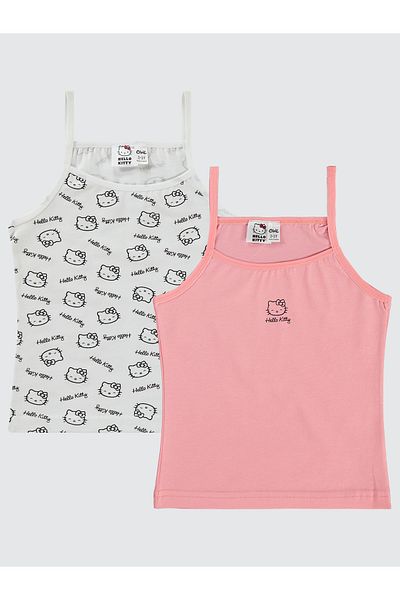 Hello Kitty طقم رياضي وردي للفتيات من عمر 2 إلى 10 سنوات مكون من قطعتين