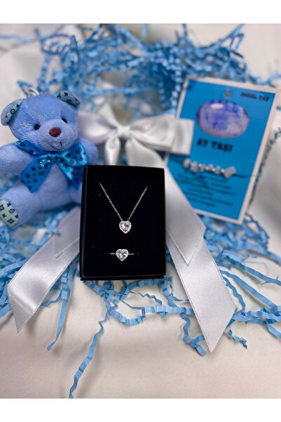 Le Manolia Accessories ayıcık Çelik kalp kolye yüzük  ,doğal taş bileklik ve ...