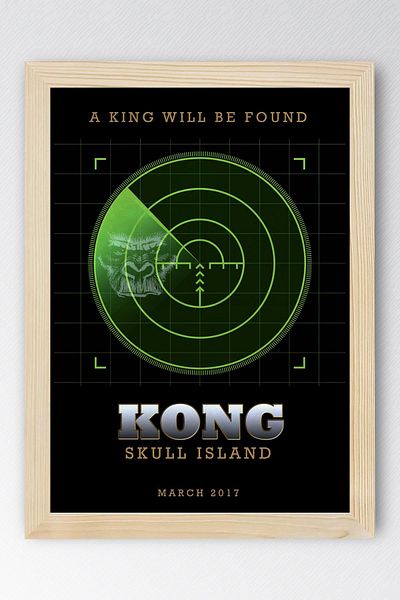 Saturn Kong Skull Island Framed Painting - Skull Island Movie Poster Painting