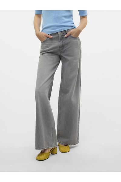 Vero Moda Weit geschnitten VMREMY Mid Rise Weiter Beinschnitt Jeans