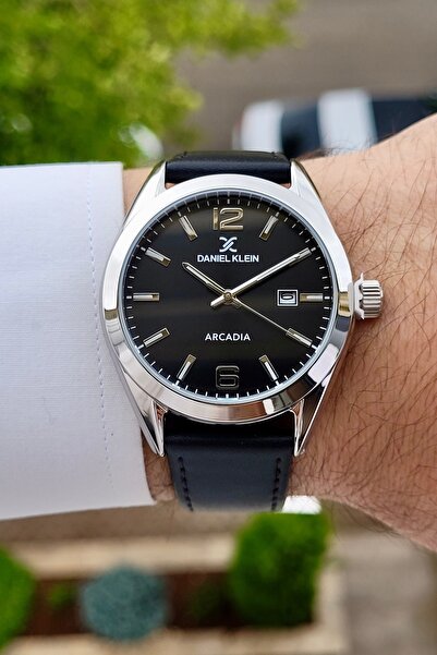 Daniel Klein Kasası Gri Kordonu ve Kadranı Siyah Renk 2 Yıl Garantili Takviml...