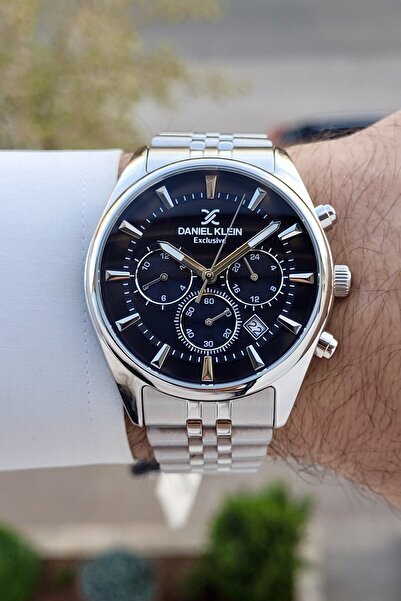 Daniel Klein Kadranı Lacivert Kordonu Gri Renk 2 Yıl Garantili Göstergeli Erk...