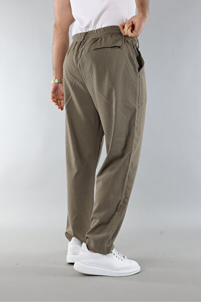 Artı1 New Season Elastic Waist and Lace-Up Quality Relaxed Fit Classic Wide Leg Baggy Pants