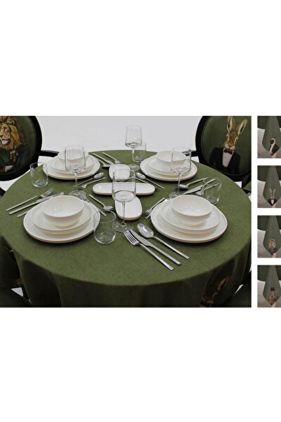Adawall Aristocrats Round Tablecloth (Fine Linen International Wash and Fade Certificate)