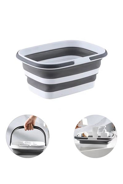 LİRAZON Folding Picnic Set Multifunctional Collapsible Bucket Portable Car, Camping and Cleaning Bucket