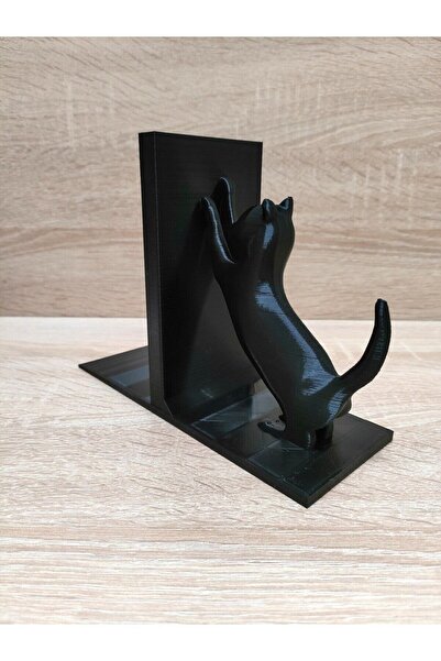 BamBam Sanat 3d Kedi Kitaplık Kitap Desteği Kitap Tutucu (KİTAP DESTEĞİ)