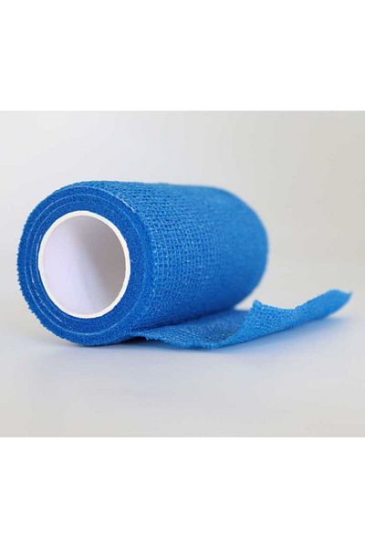 sayberk Blue Elastic Bandage - 10X4.5 Mt, Self Adhesive (30 Pcs)