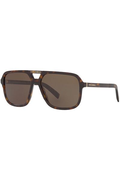 Dolce&Gabbana Men Square Sunglasses- Dg 4354 - Lense Size:58mm - Havana