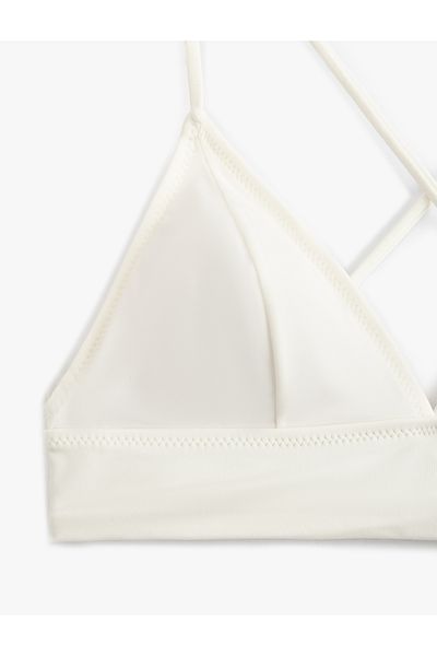 Koton Μπλουζάκι μπικίνι Bralet με λεπτομέρεια με κορδόνια και λουράκι σταυρωτά στην πλάτη