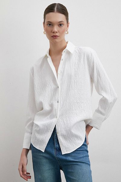 Never more White Line Detailed Shirt