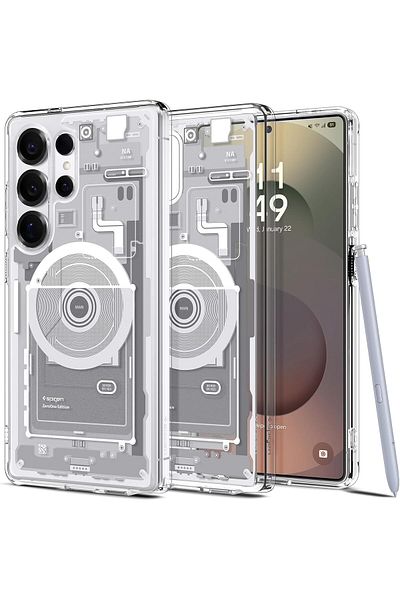 Spigen Ultra Hybrid MagFit for Samsung Galaxy S25 ULTRA case [MagSafe compatible] - Zero One White